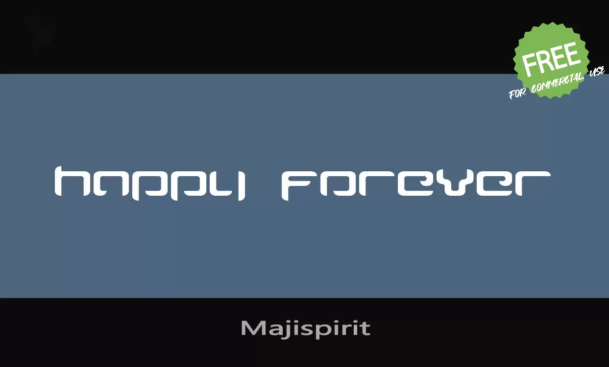 「Majispirit」字体效果图