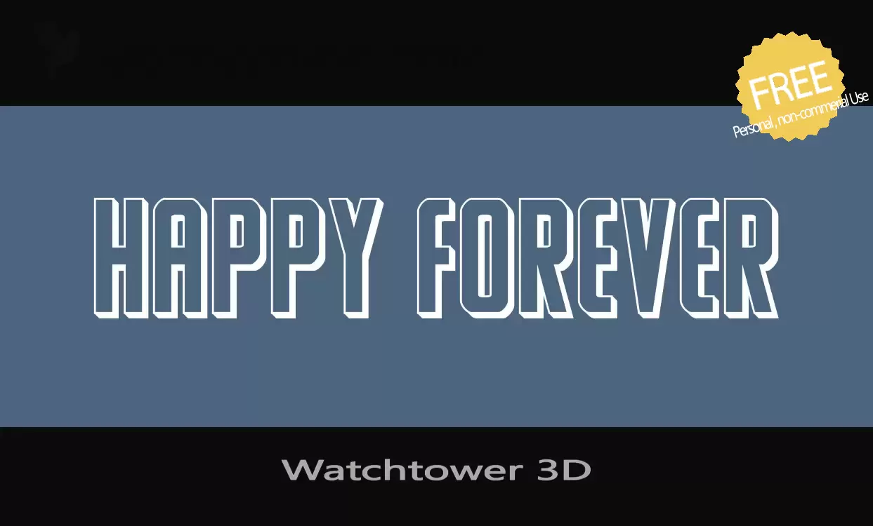 「Watchtower-3D」字体效果图