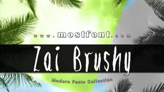 Typographic Design of Zai-Brushy-Freshy
