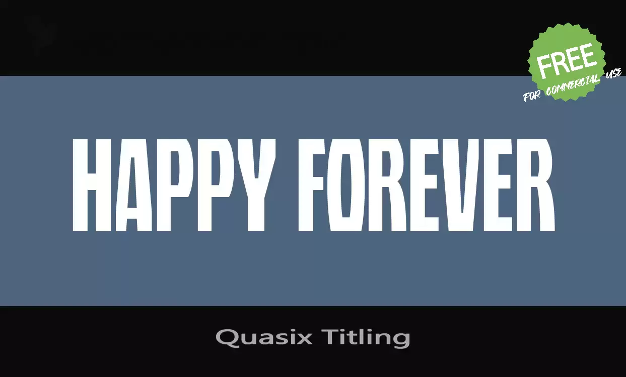 Font Sample of Quasix-Titling