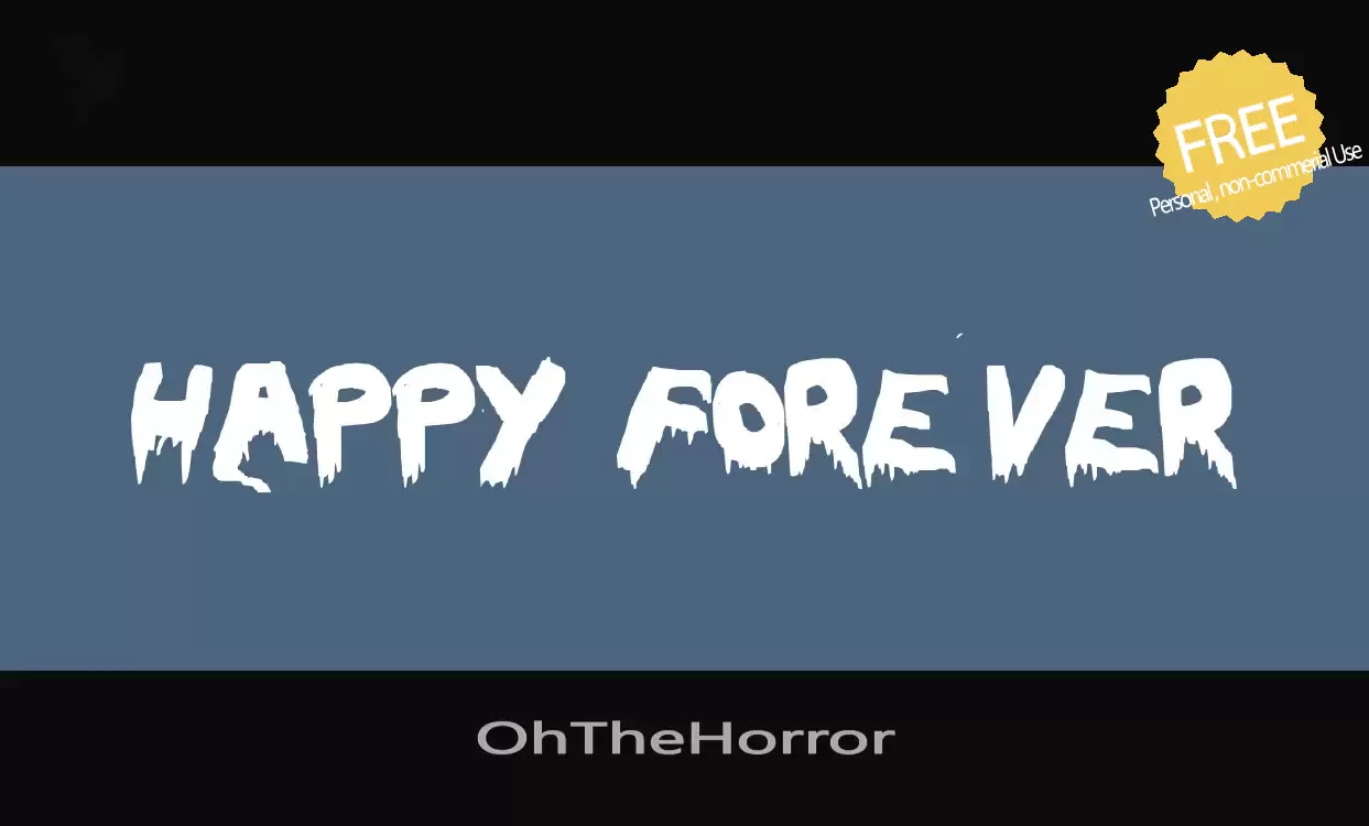 Font Sample of OhTheHorror