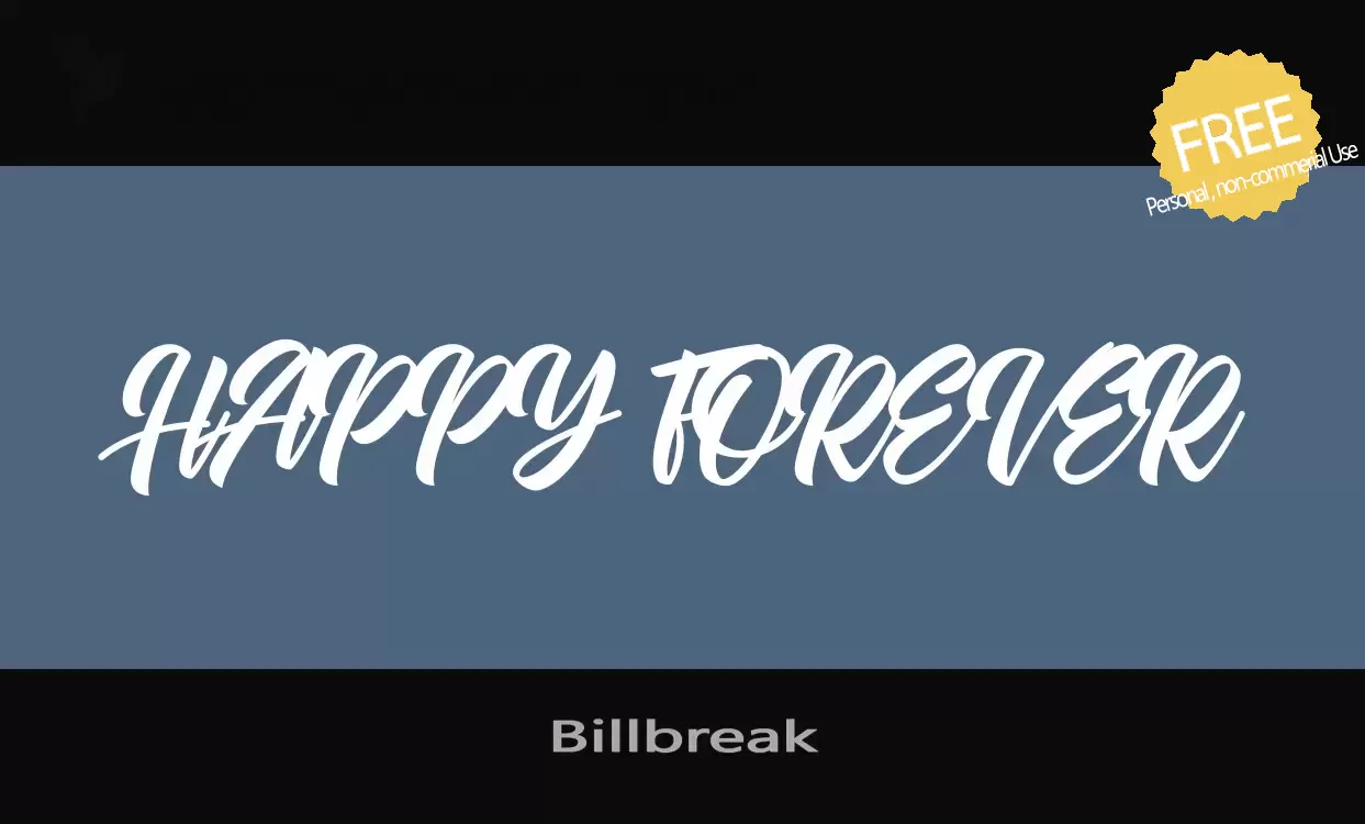 Font Sample of Billbreak