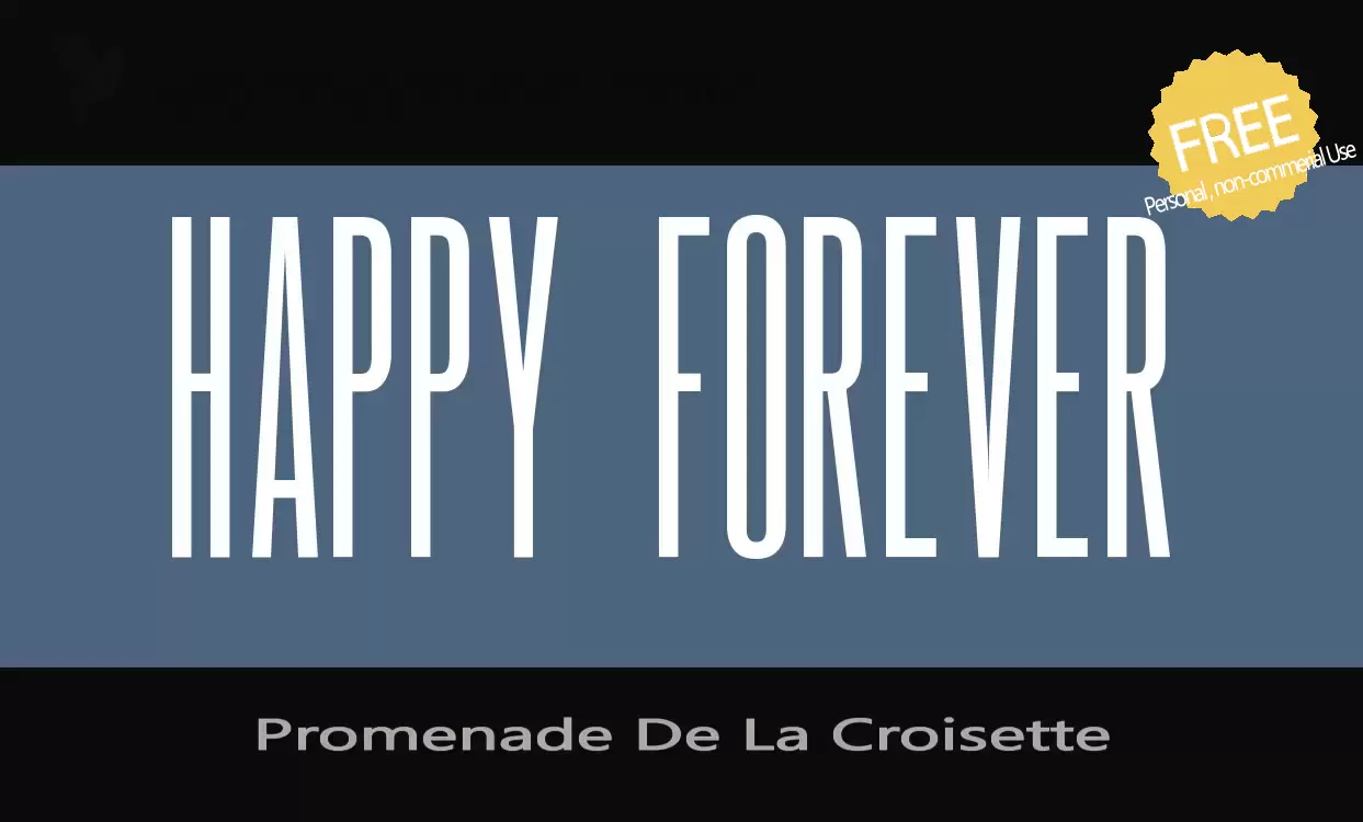 Font Sample of Promenade-De-La-Croisette