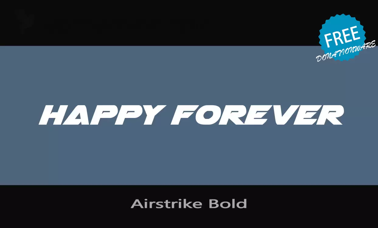 Font Sample of Airstrike-Bold