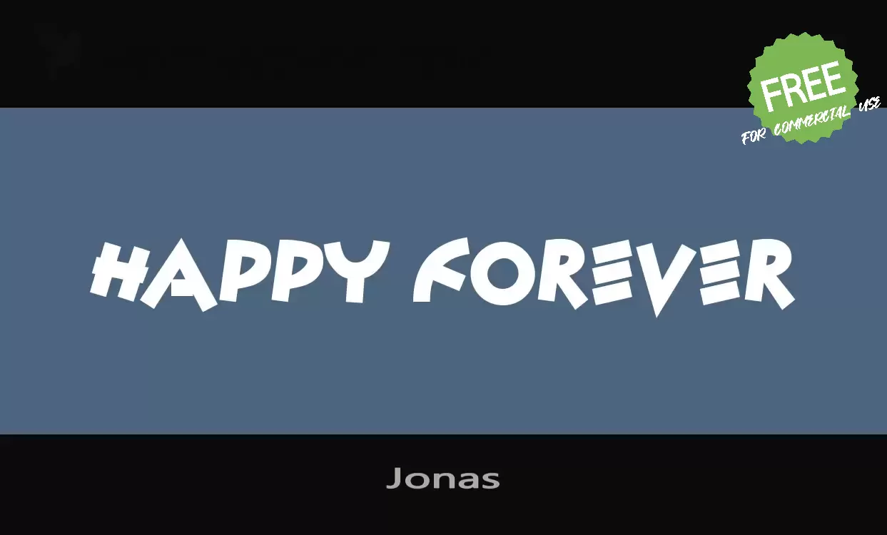 Font Sample of Jonas