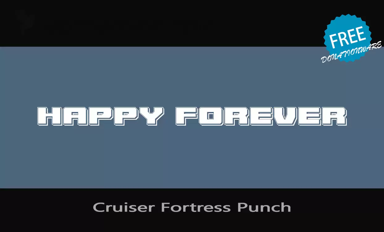 「Cruiser-Fortress-Punch」字体效果图