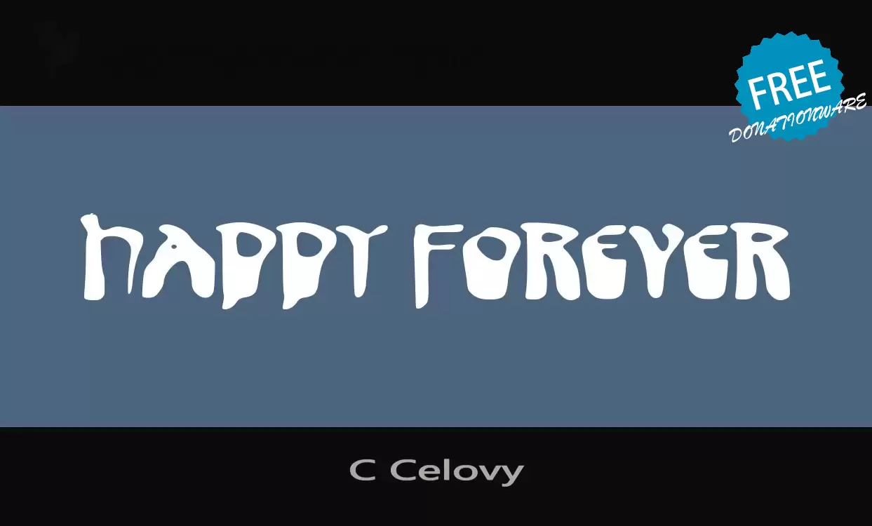 「C-Celovy」字体效果图