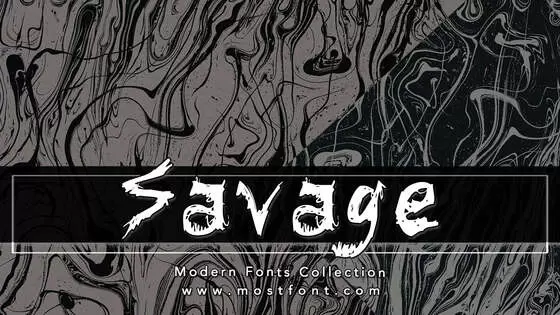 「Savage」字体排版图片