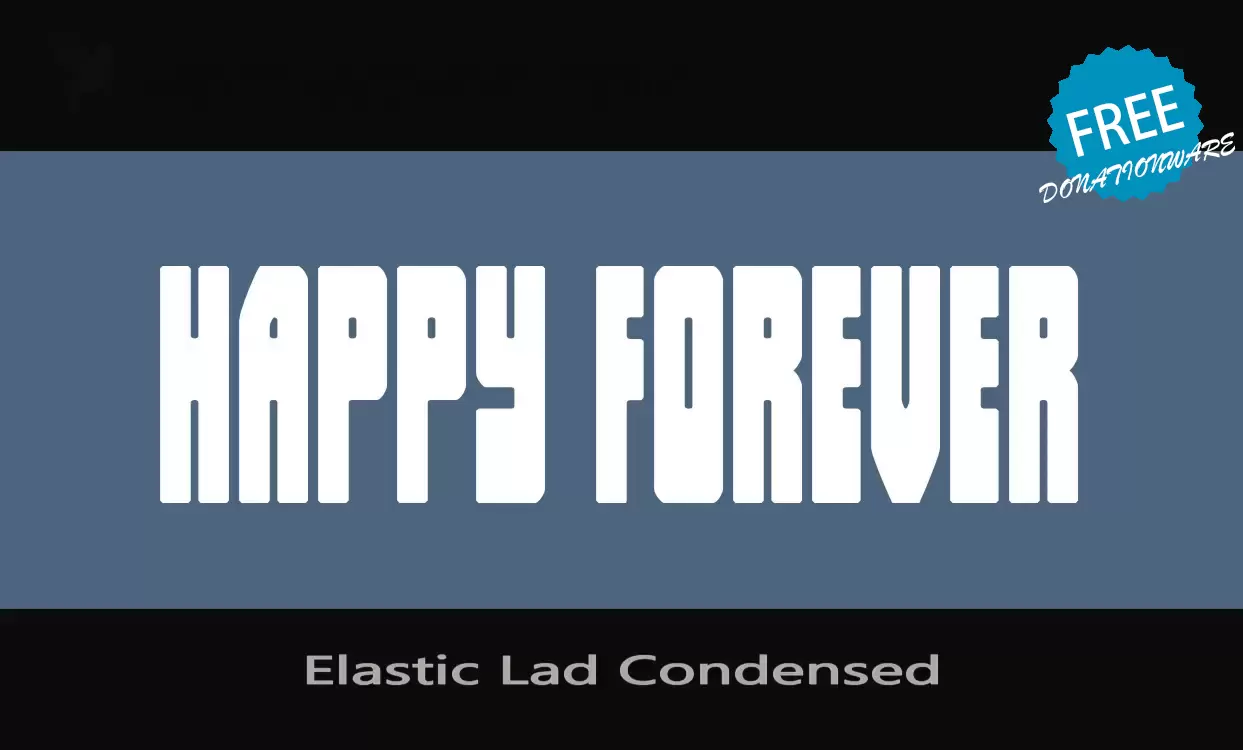 Font Sample of Elastic-Lad-Condensed