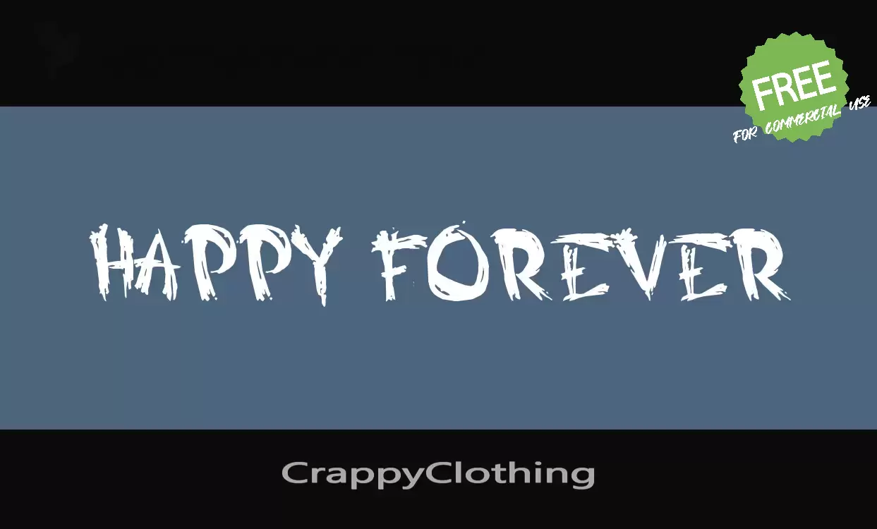 「CrappyClothing」字体效果图