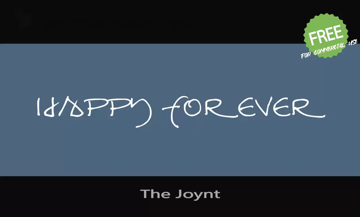 Font Sample of The-Joynt