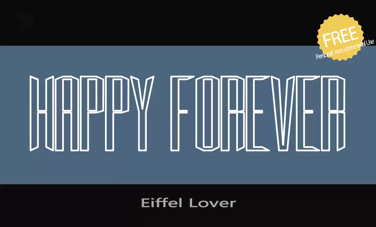 Font Sample of Eiffel-Lover