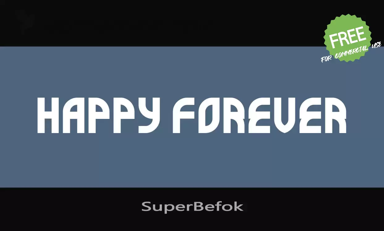 「SuperBefok」字体效果图