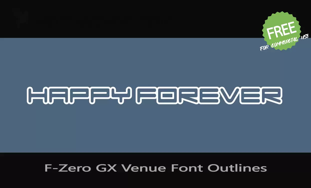 「F-Zero GX Venue Font Outlines」字体效果图