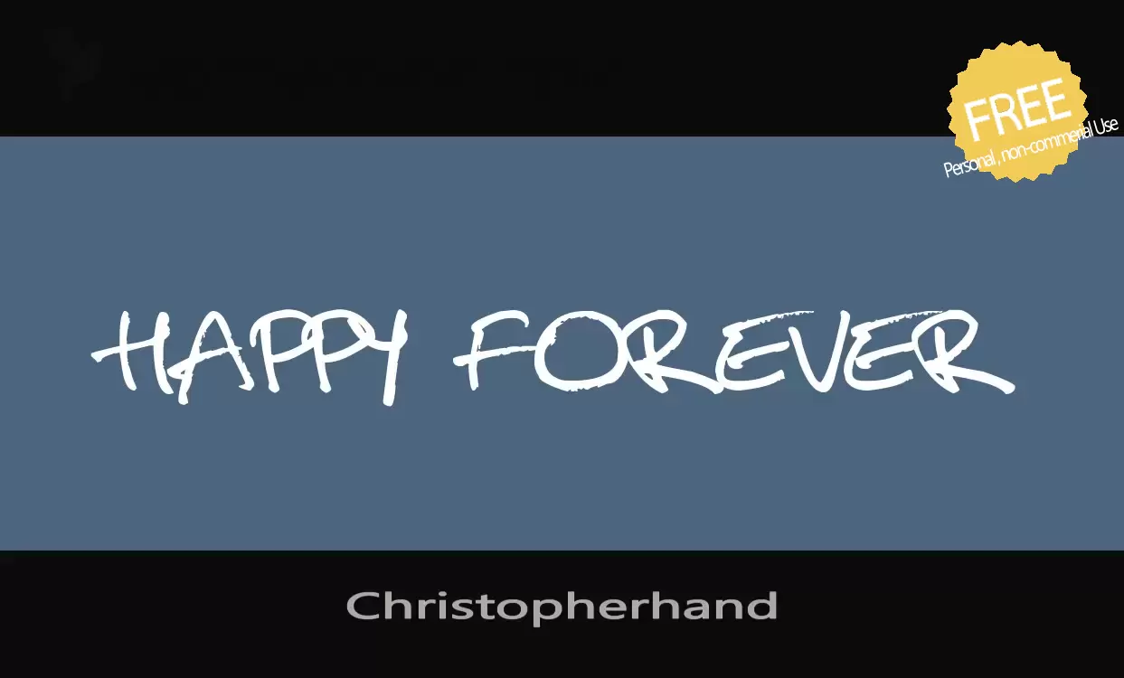 Font Sample of Christopherhand