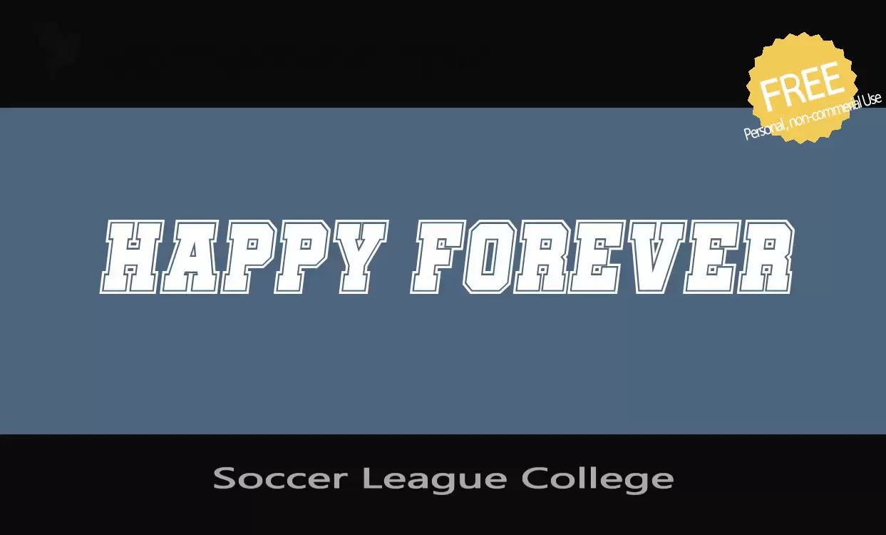 「Soccer-League-College」字体效果图