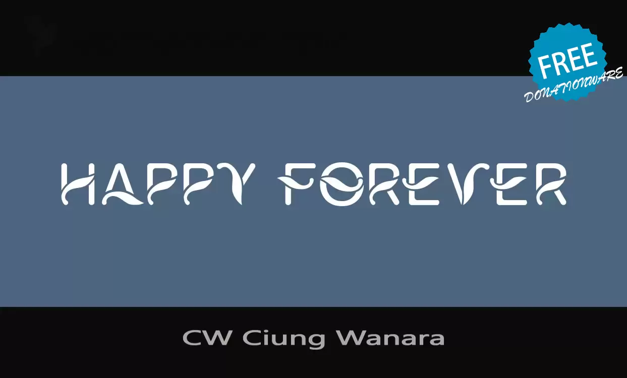 Font Sample of CW-Ciung-Wanara