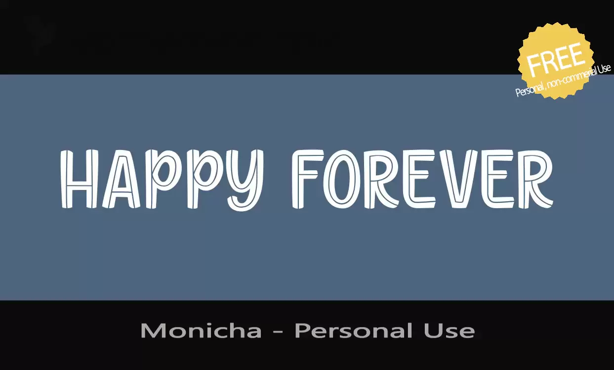 Font Sample of Monicha---Personal-Use