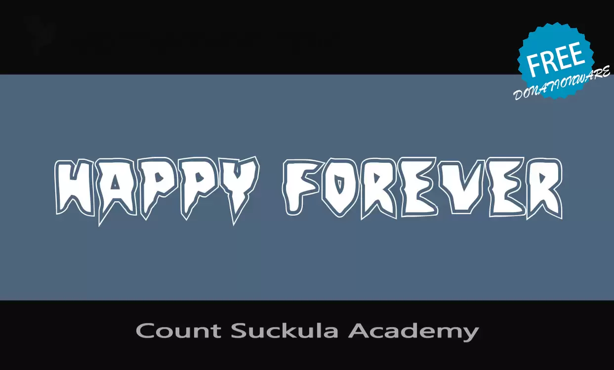 Font Sample of Count-Suckula-Academy