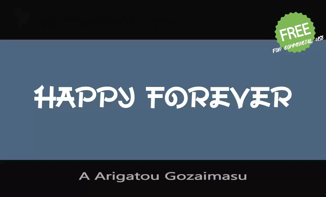 「A-Arigatou-Gozaimasu」字体效果图