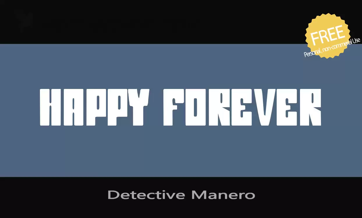 Font Sample of Detective-Manero