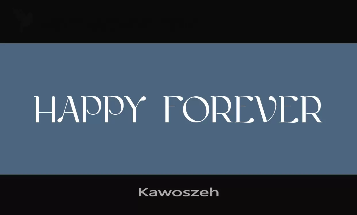 Font Sample of Kawoszeh