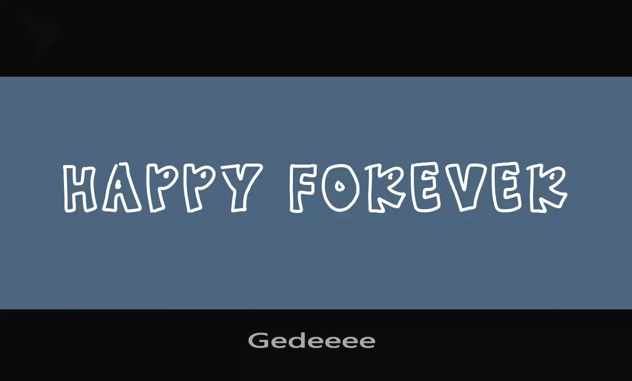 Font Sample of Gedeeee