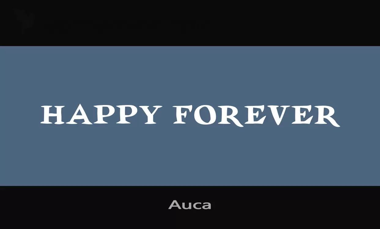 Font Sample of Auca