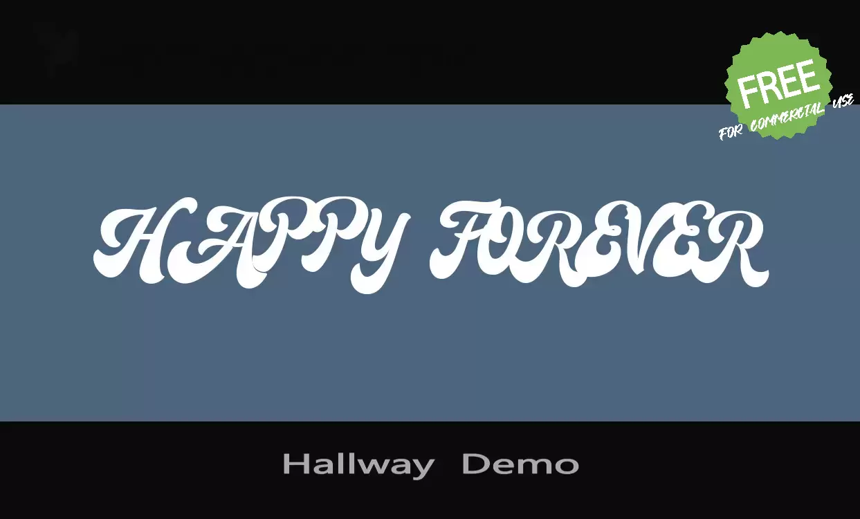 Font Sample of Hallway--Demo