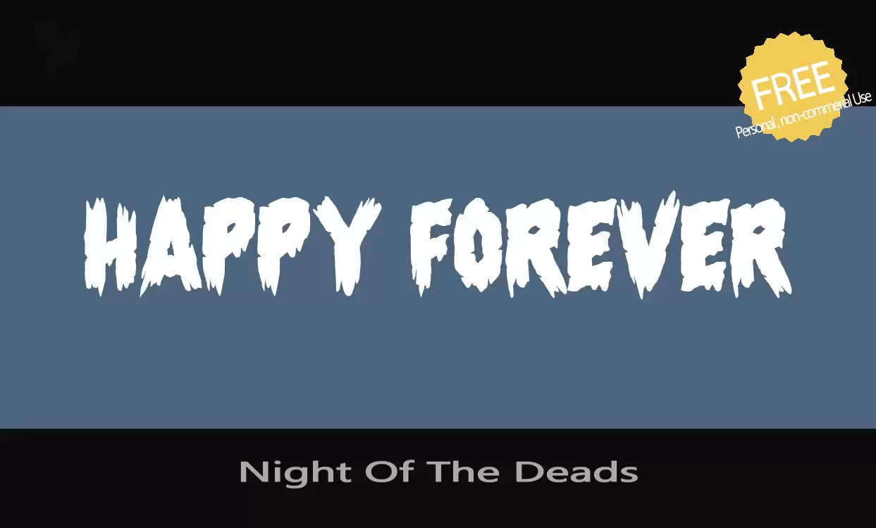 Font Sample of Night-Of-The-Deads