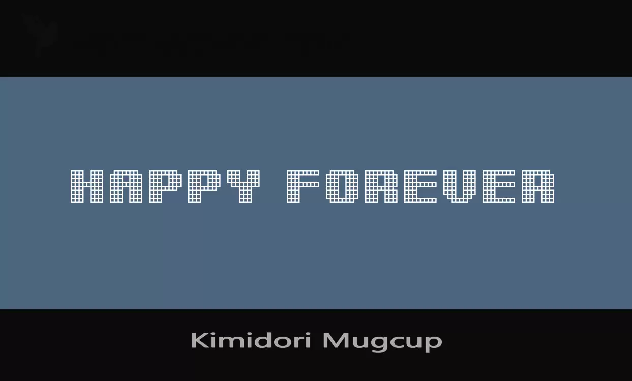 Font Sample of Kimidori-Mugcup