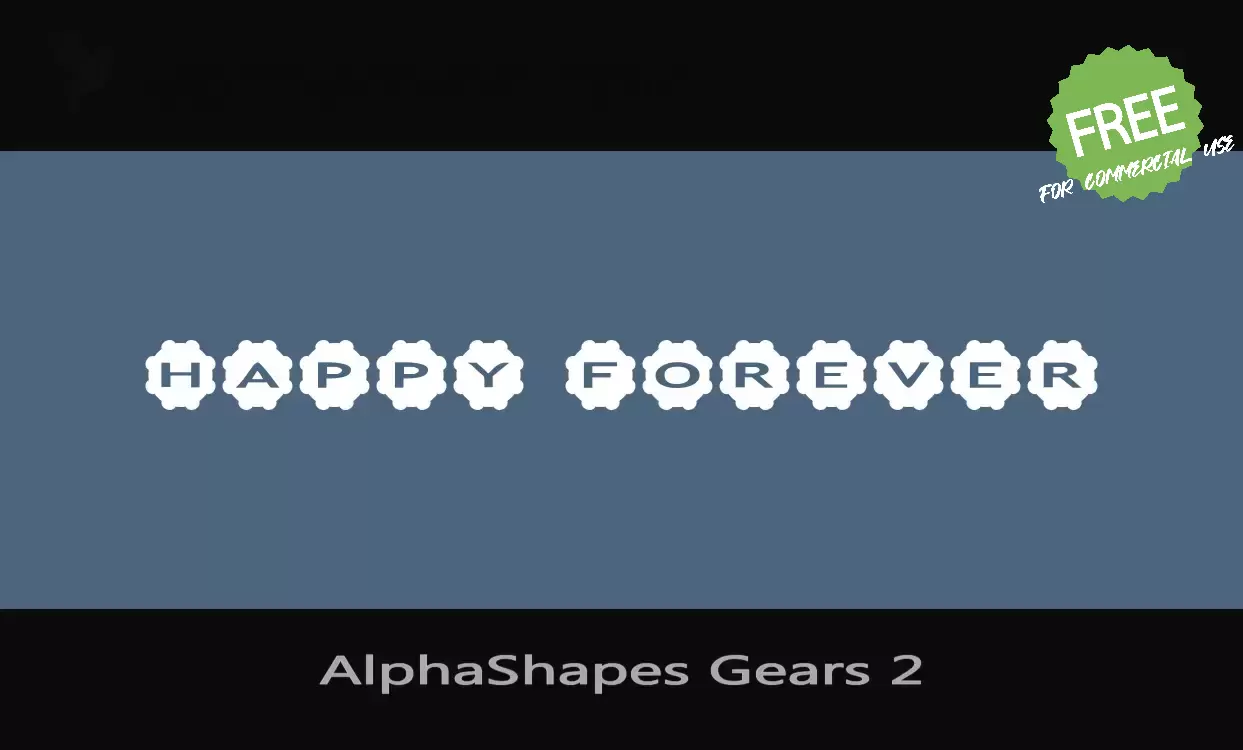 「AlphaShapes Gears 2」字体效果图