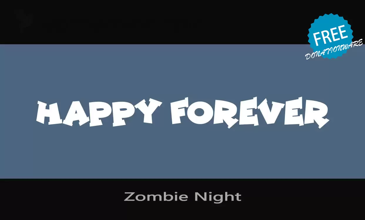 Font Sample of Zombie-Night