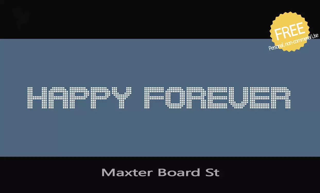 Font Sample of Maxter-Board-St