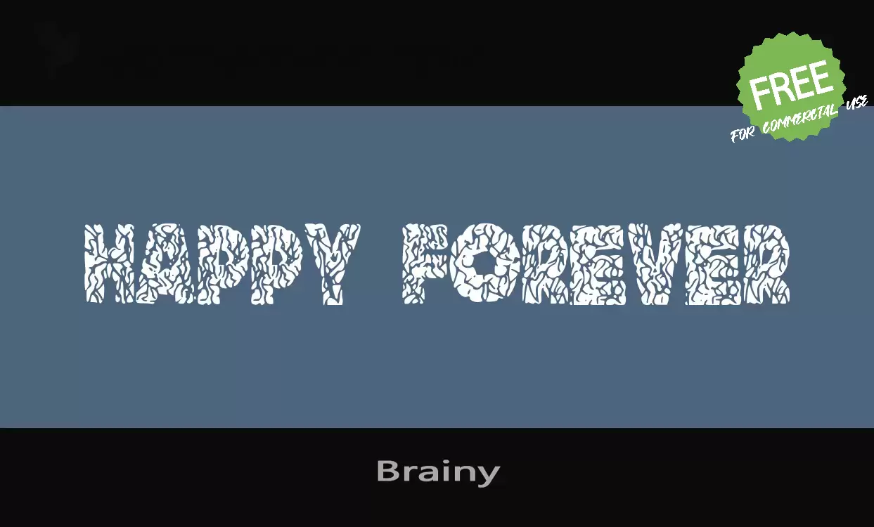 「Brainy」字体效果图