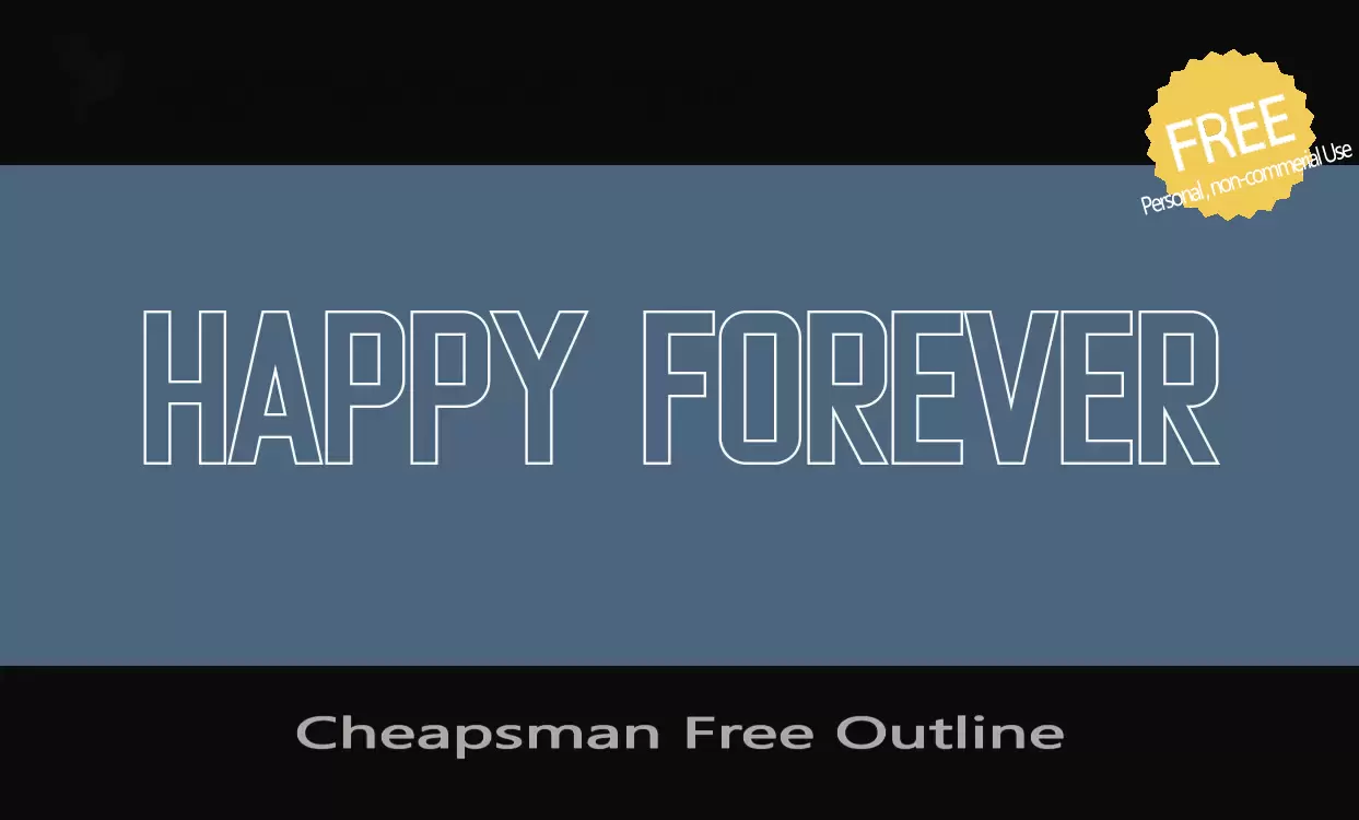 「Cheapsman-Free-Outline」字体效果图