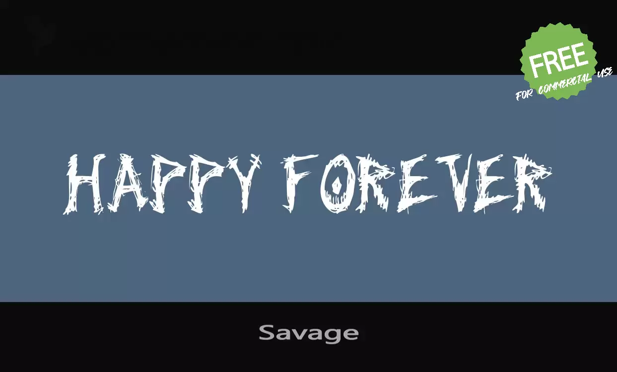 「Savage」字体效果图