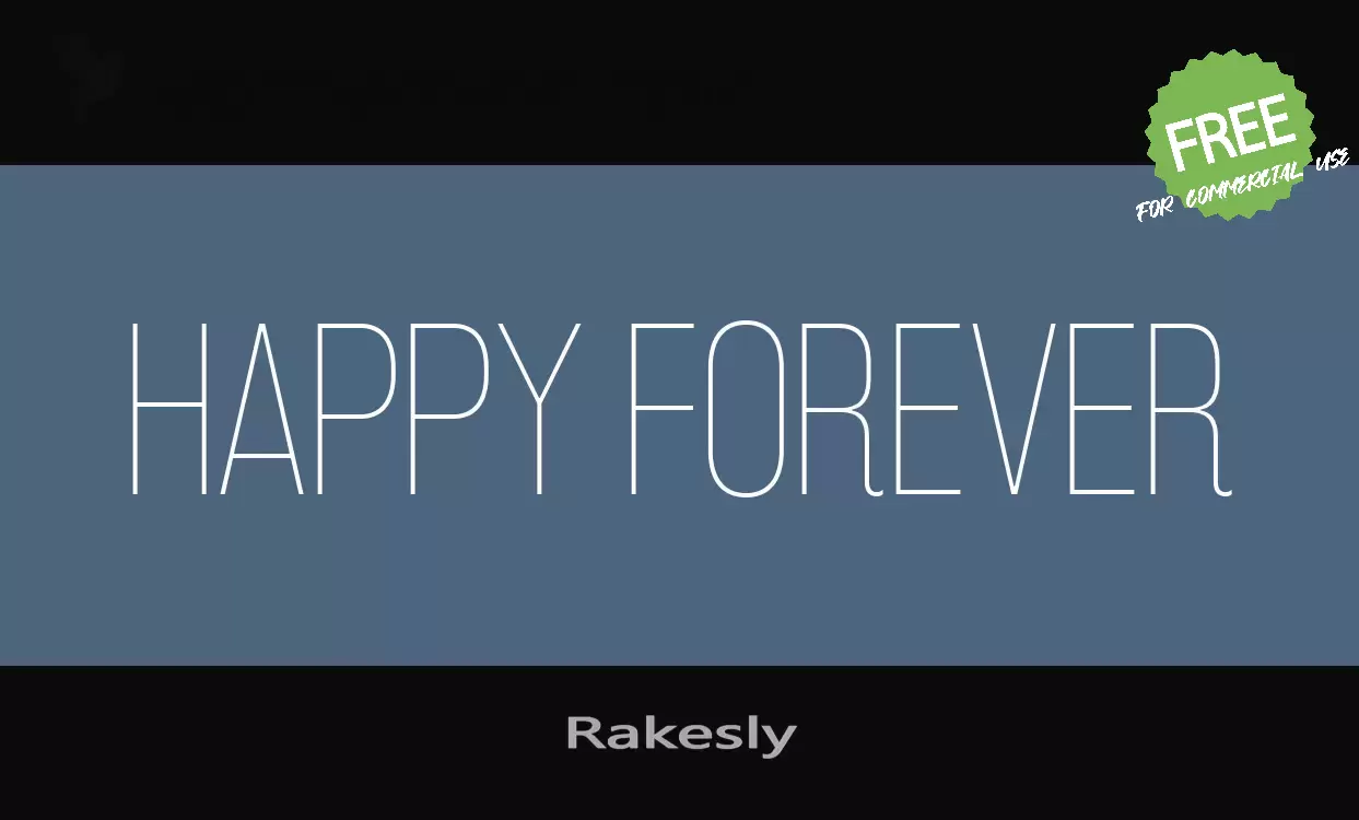 Font Sample of Rakesly