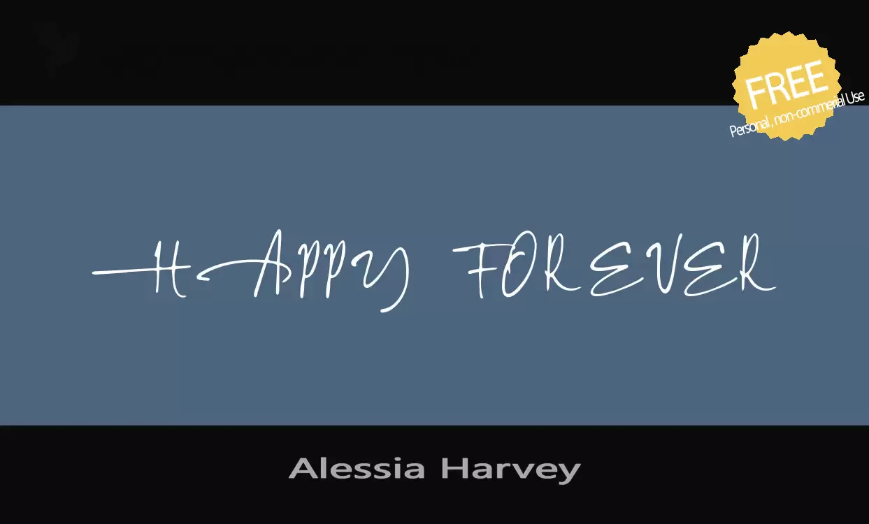 Font Sample of Alessia-Harvey