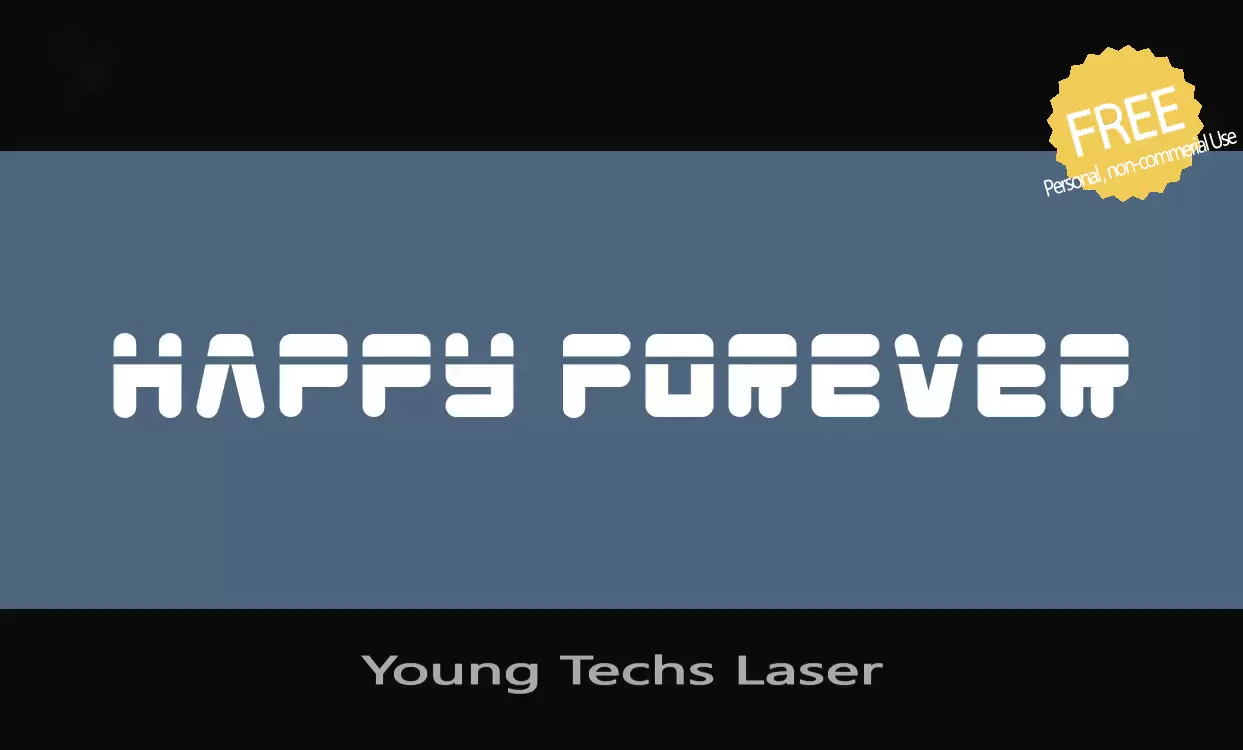 Font Sample of Young-Techs-Laser