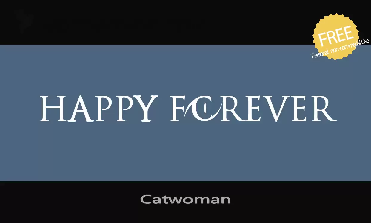 Font Sample of Catwoman