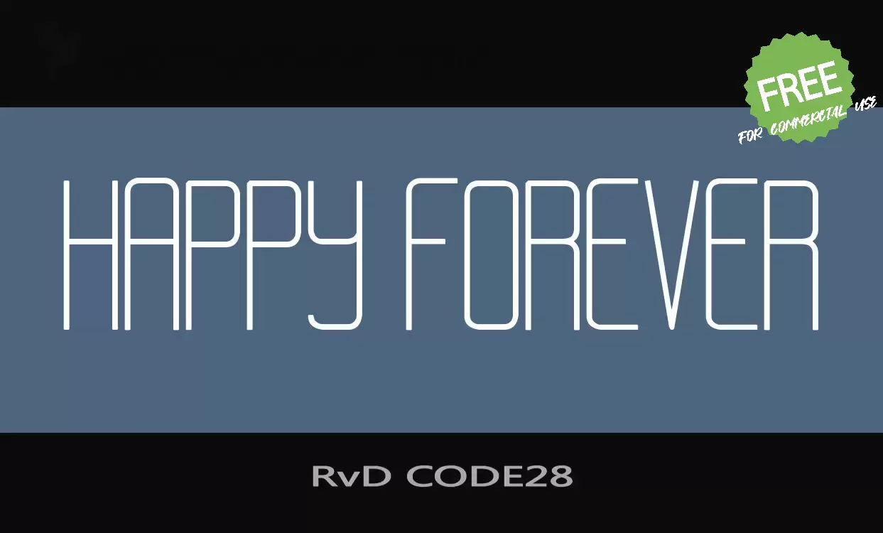 「RvD CODE28」字体效果图