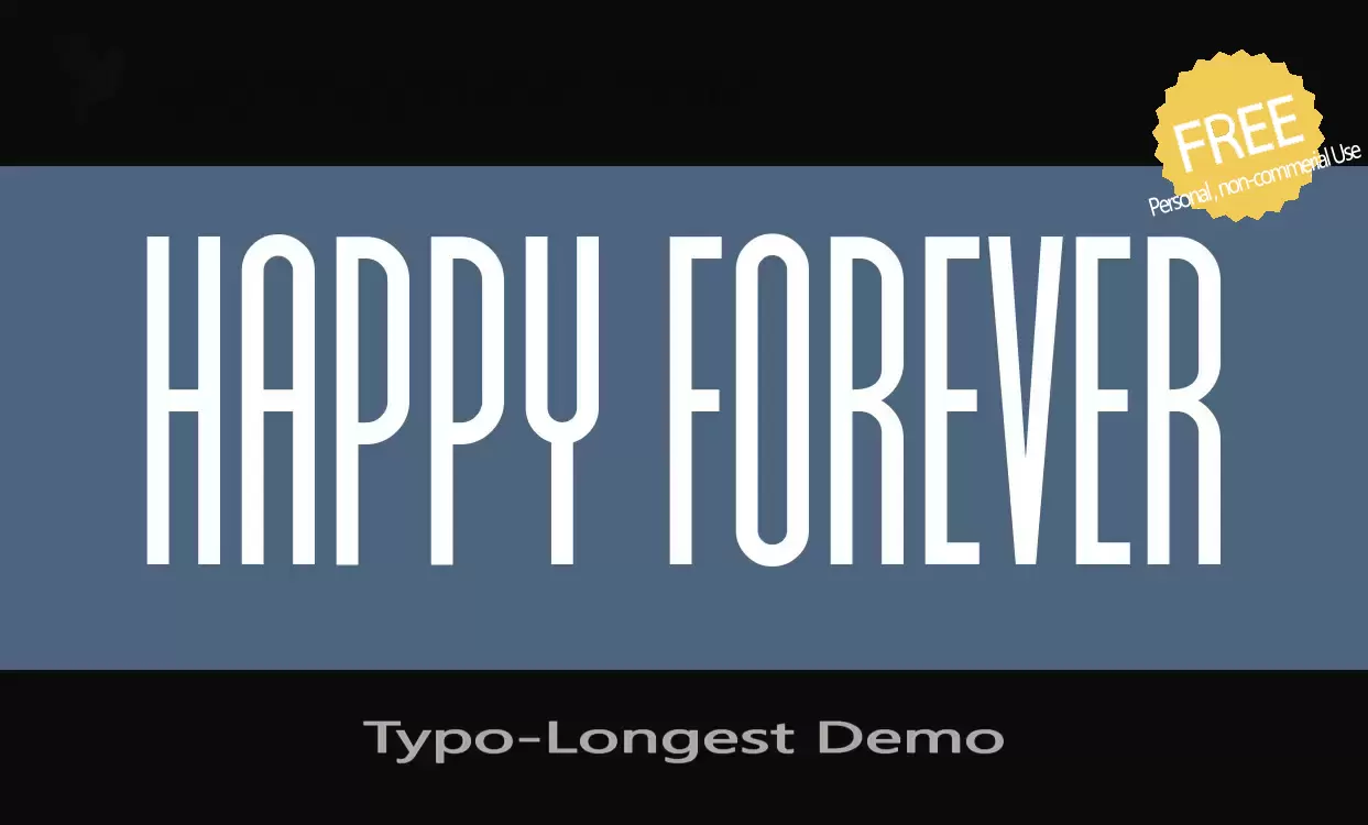 「Typo-Longest-Demo」字体效果图