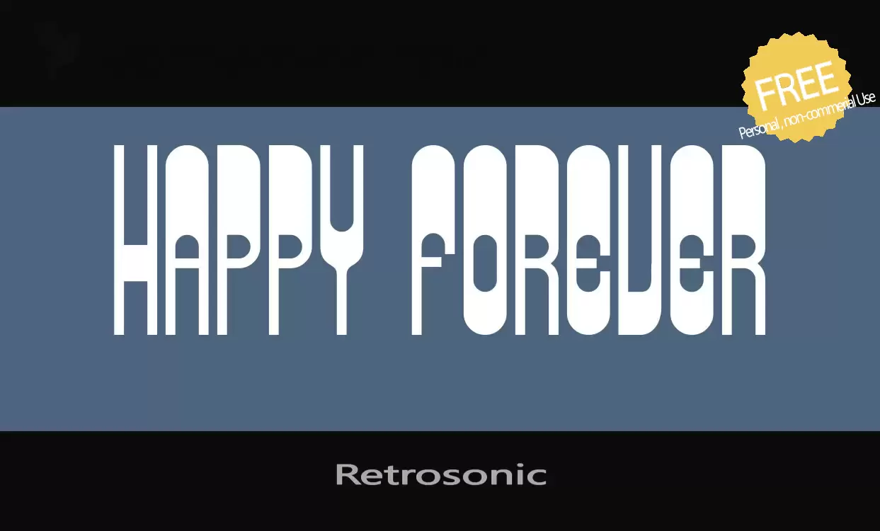 「Retrosonic」字体效果图