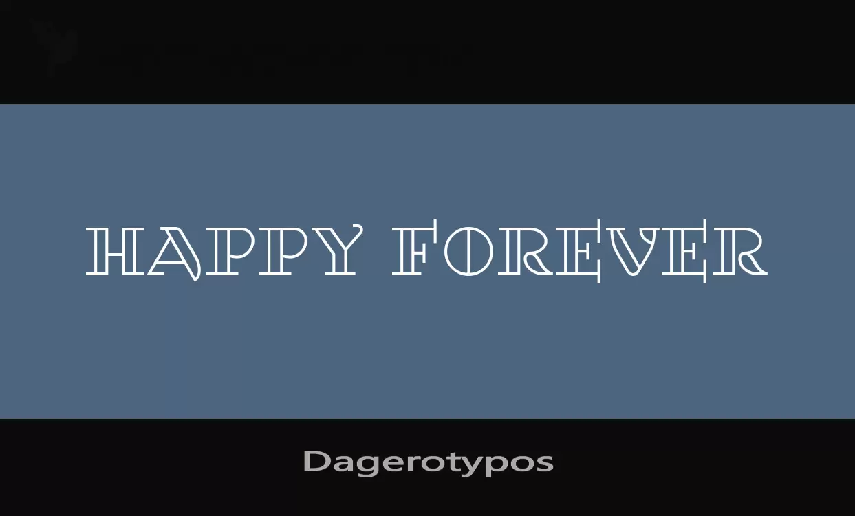 Font Sample of Dagerotypos