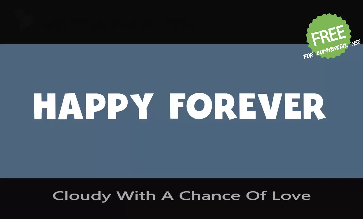 「Cloudy-With-A-Chance-Of-Love」字体效果图