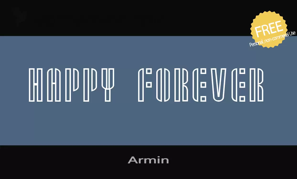 Font Sample of Armin