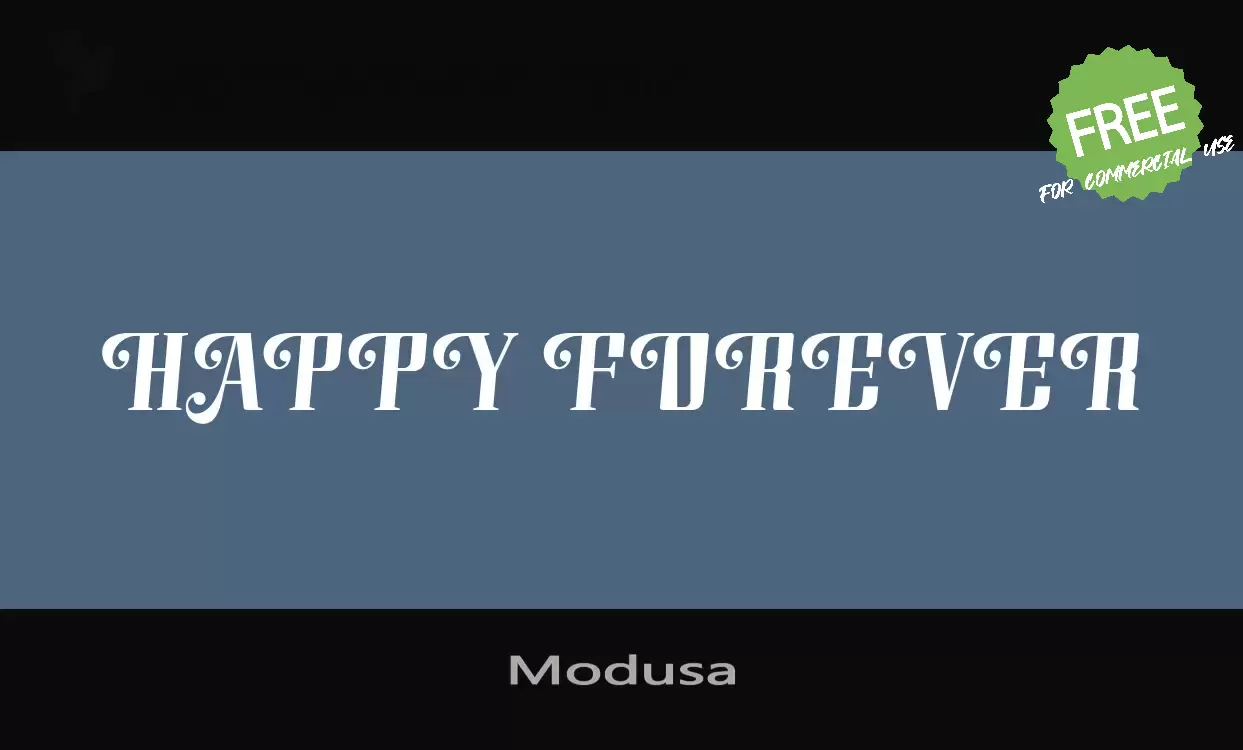 Font Sample of Modusa