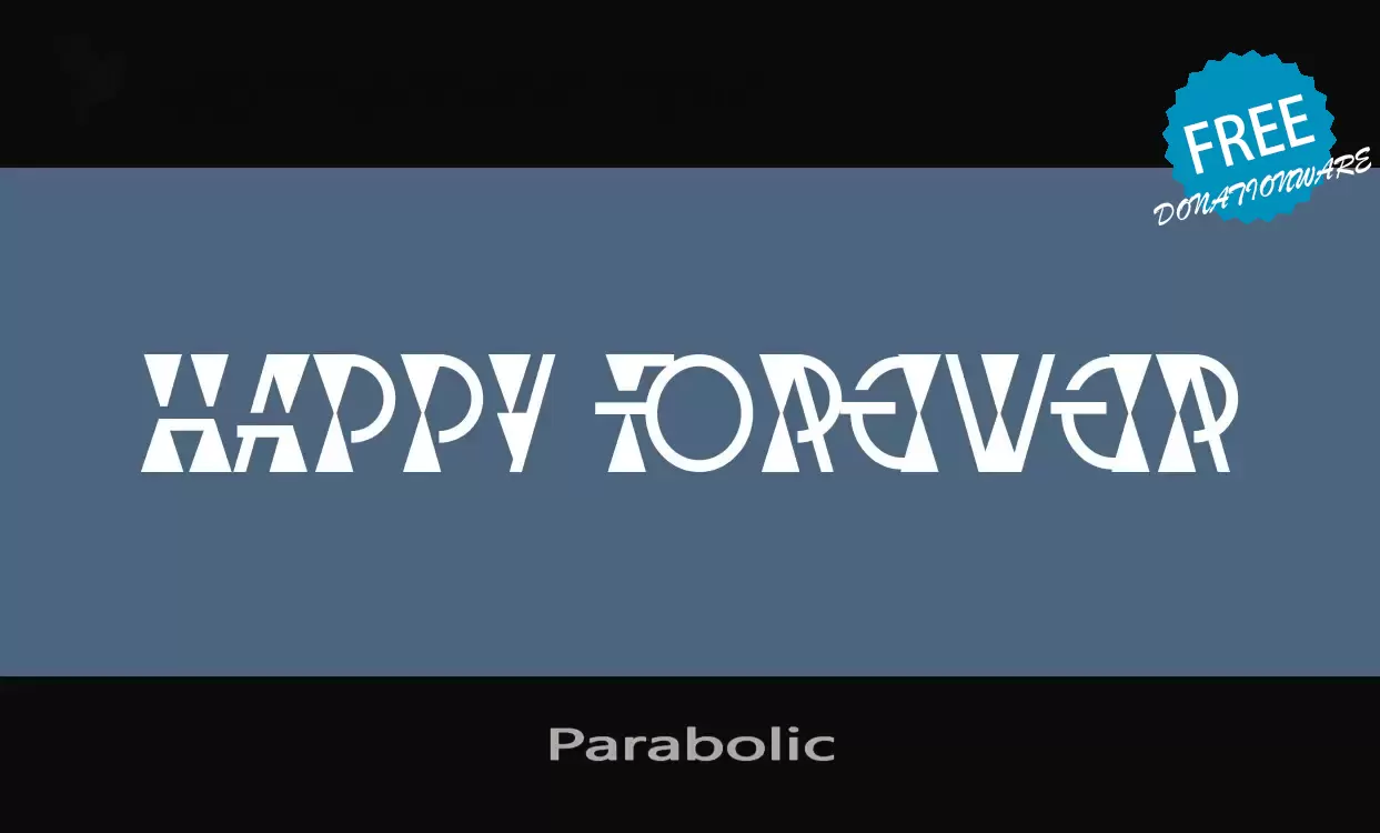 Font Sample of Parabolic