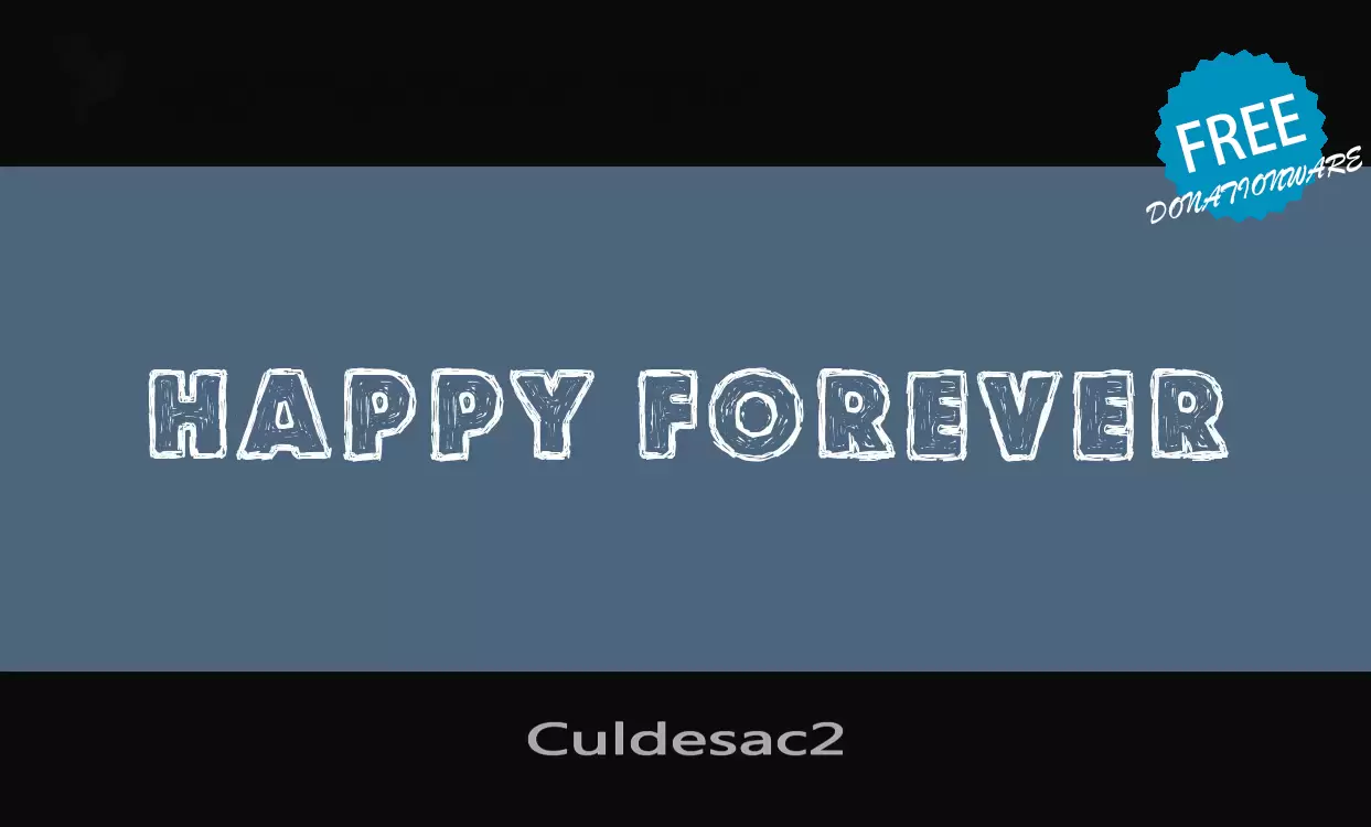 「Culdesac2」字体效果图